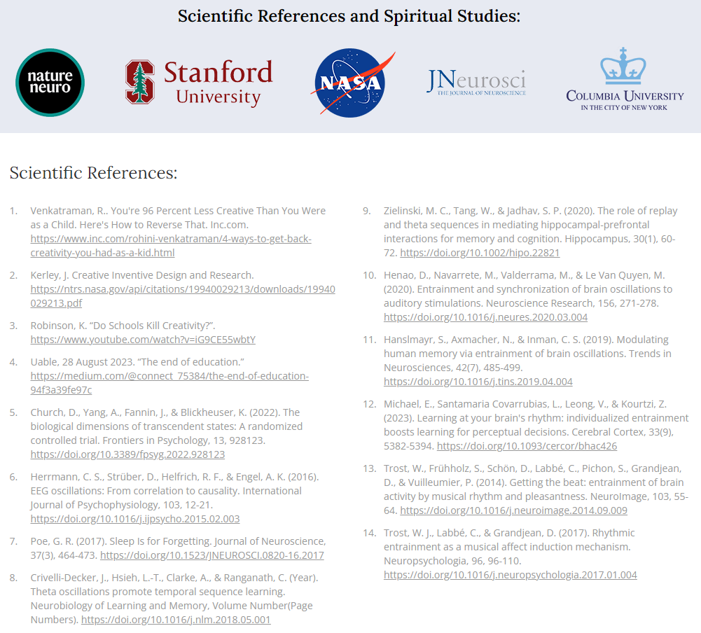 Scientific References The Genius Wave Scientific References The Genius Wave